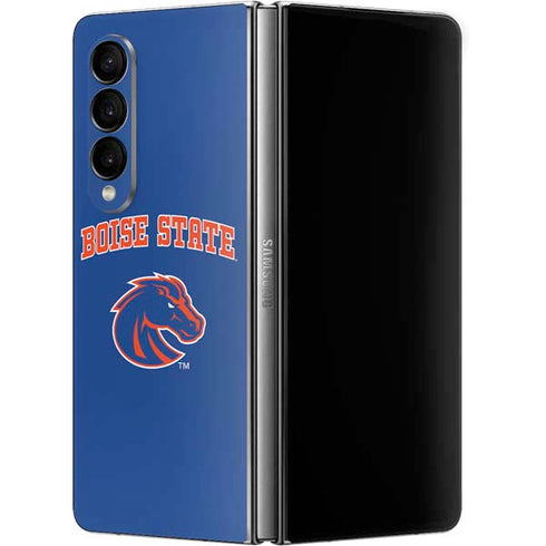 Boise State University Collegiate Text Galaxy Z Fold4 5G Skin
